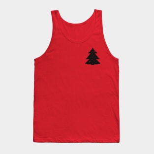 Christmas tree silhouette pixel art Tank Top